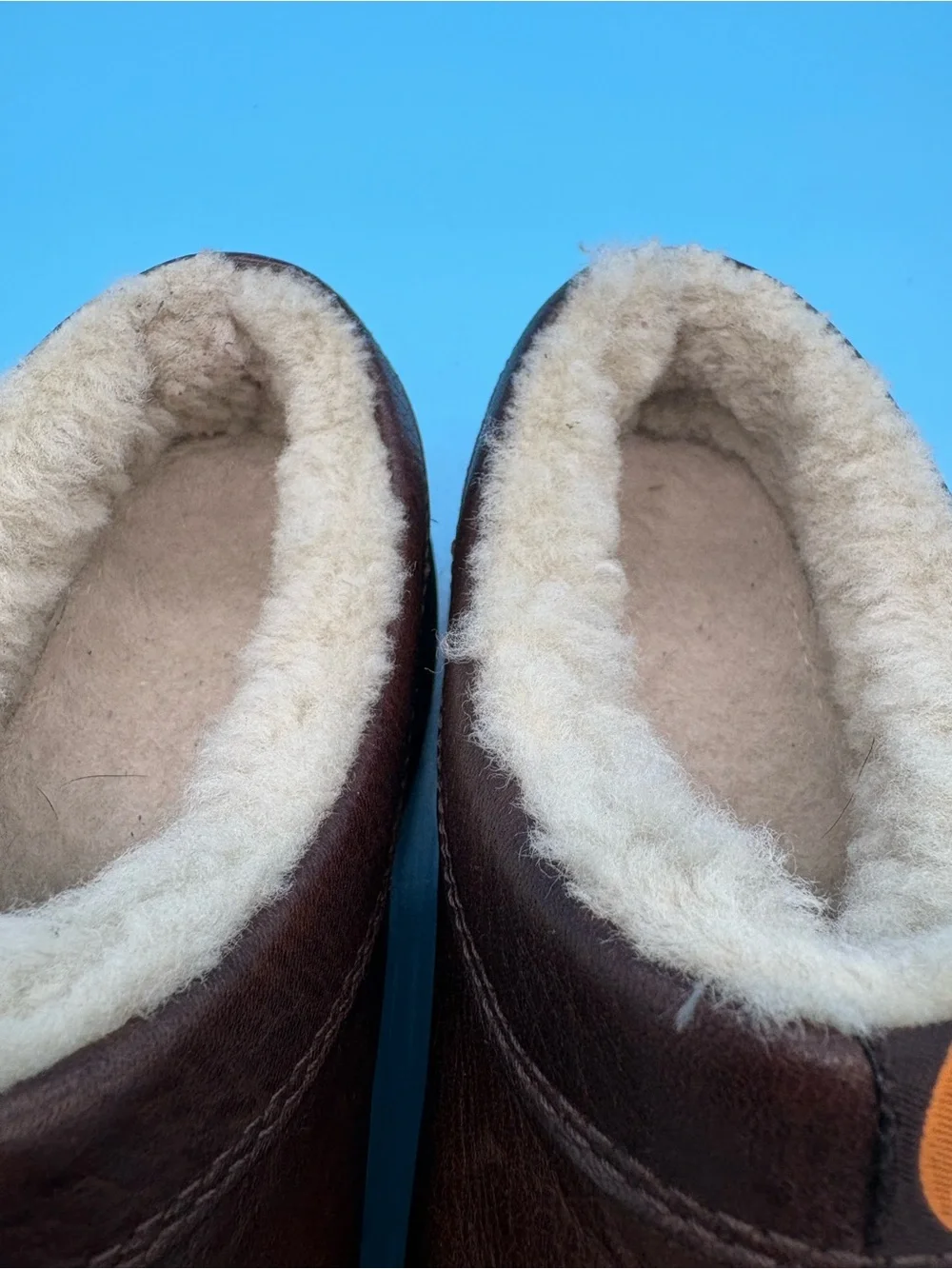 Merrell Men's Primo Chill Brown Leather Fleece Lined Clogs Slip On Size 9.5